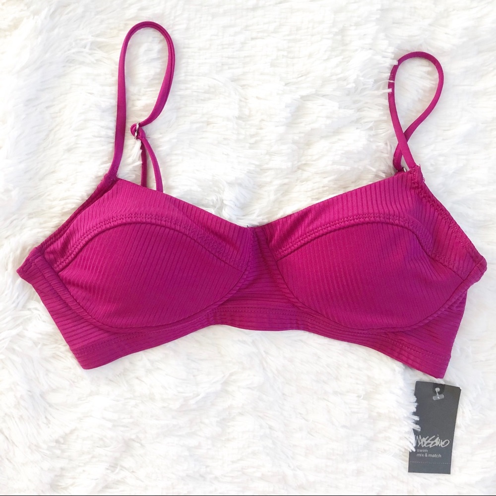 Mossimo Large Thistle Pink Swimsuit Bikini Top